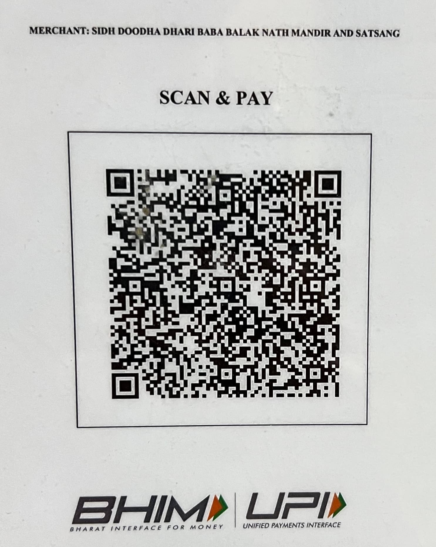 UPI QR Code for donations
